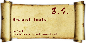 Brassai Imola névjegykártya
